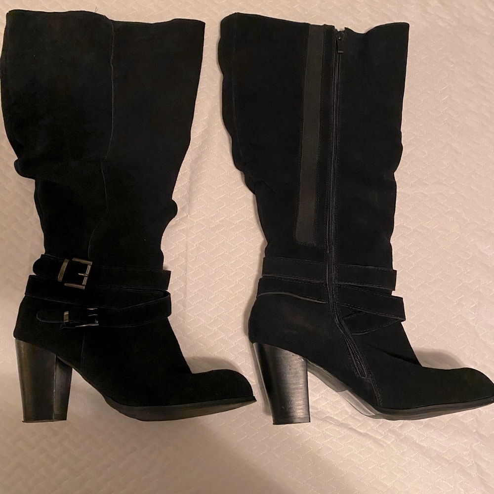 Size 11.5 Wide calf high heel boots